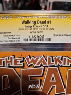 The Walking Dead #1 Philadelphia Comic Con Excl SÉRIE DE SIGNATURE CGC 9.8 Tedesco