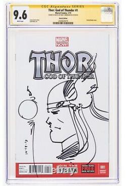 Thor God Of Thunder #1 Sketch Edition Par Walt Simonson Cgc Signature Series 9.6