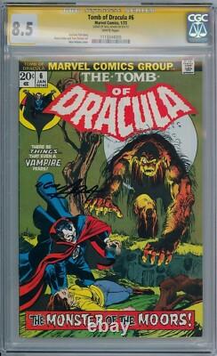 Tombe de Dracula #6 1973 CGC 8.5 Série Signature Signé par Neal Adams Marvel