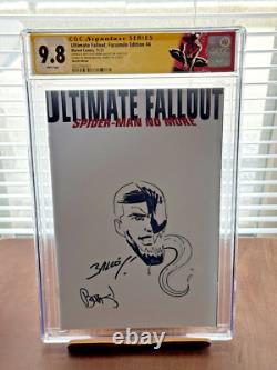 Ultimate Fallout 4 CGC SS 9.8 Bagley SIGNÉ + REMARQUE & Bendis SIGNÉ COUVERTURE VIDE