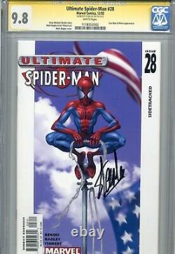 Ultimate Spider-man 28 Cgc 9.8 Ss Stan Lee Bendis Bagley 1 Sur 2 Sur Le Recensement Ss