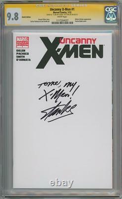 Uncanny X-men #1 Blank Cgc 9.8 Série Signature Signée Stan Lee Citation Marvel