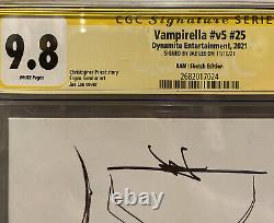 Vampirella V5 #25 Cgc 9.8 Série De Signature Bam! Edition Sketch Signée Jae Lee