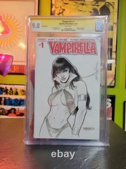 Vampirella n°1 (2014) CGC 9.8 SS signé et dessiné par Fabiano Neves Dynamite