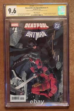 Variante D de Deadpool Batman signée par E. Ribic et A. Kubert, série de signatures CGC