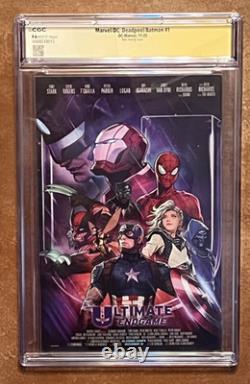 Variante D de Deadpool Batman signée par E. Ribic et A. Kubert, série de signatures CGC