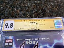 Venin 1 CGC SS 9.8 Double Signé Cates Stegman