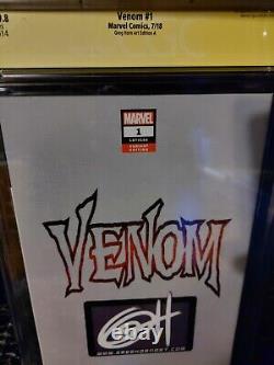 Venom #1 Édition d'Art de Greg Horn, Couverture A, CGC 9.8 Série Signature Signée par Cates