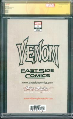 Venom 2 CGC 9.8 SS Croquis remarque Signature de Mayhew Variante Étiquette Personnalisée