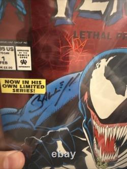 Venom Lethal Protector #1 Série de signatures CGC 9.8 Signé Mark Bagley