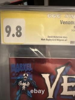 Venom Lethal Protector #1 Série de signatures CGC 9.8 Signé Mark Bagley