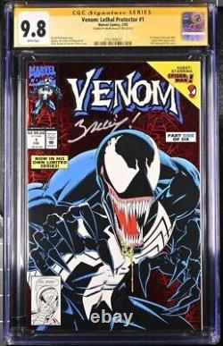 Venom Lethal Protector #1 Série de signatures CGC 9.8 Signé par Mark Bagley