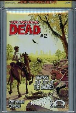Walking Dead 1 Cgc 9,6 Ss X2 1er Tirage Robert Kirkman Tony Moore Amc Zombies 2 3