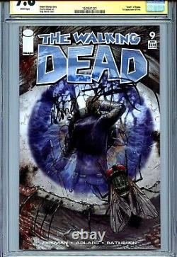 Walking Dead 9 Cgc 9.8 Ss X3 Robert Kirkman Tony Moore Charles Adlard Zombies 1