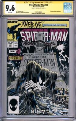 Web of Spider-Man #32 CGC 9.6 SS signé Michael Zeck série de signatures 1287108004