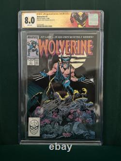 Wolverine #1 1988 Signé Chris Claremont CGC 8.0 Étiquette Jaune Série de Signatures