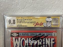 Wolverine 1 Série Limitée Cgc 9.8 Série De Signatures D'étiquettes Rouges Stan Lee