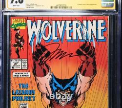 Wolverine #27 CGC 9.8 SS signé par Jim Lee couverture emblématique clé Marvel Comics 1990