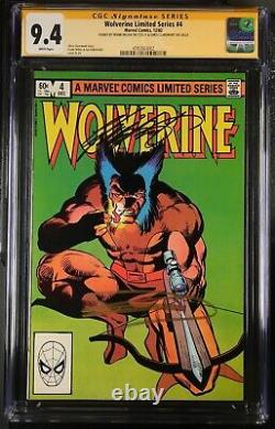 Wolverine #4 CGC SS 9.4 Signé par Chris Claremont et Frank Miller Marvel 1982