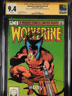 Wolverine #4 CGC SS 9.4 Signé par Chris Claremont et Frank Miller Marvel 1982