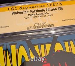 Wolverine #88 (Fac-similé) CGC Signature Series 9.6, Signé par Adam Kubert