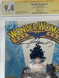 Wonder Woman #3 Cgc Signature Series 9.4-no Month George Perez Signé