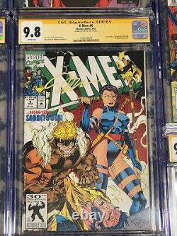 X-MEN #6 CGC 9.8 SS signé par Jim Lee? Signature en or? Dents-de-sabre + Oméga Rouge