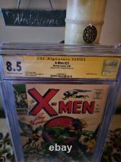 X-Men #21 1966 CGC 8.5 SÉRIE SIGNATURE SIGNÉE À LA MAIN PAR ROY THOMAS! Lucifer App