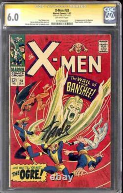 X-Men #28 Signé Stan Lee Séries de Signature CGC 6.0 (OW) 1ère apparition du Banshee