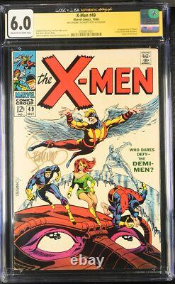 X-Men #49 CGC FN 6.0 JSA SS Signé Steranko ! Marvel 1968