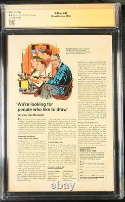 X-Men #49 CGC FN 6.0 JSA SS Signé Steranko ! Marvel 1968