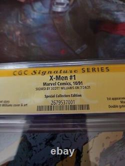 X-men #1 Édition Spéciale Du Collecteur Cgc Ss 9.4 Série De Signatures Scott Williams