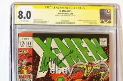 X-men #55 Marvel 1969 Cgc Signature Series Signée Par Roy Thomas Cgc 8.0 Vf