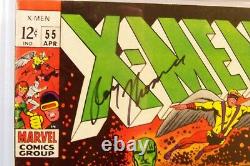 X-men #55 Marvel 1969 Cgc Signature Series Signée Par Roy Thomas Cgc 8.0 Vf
