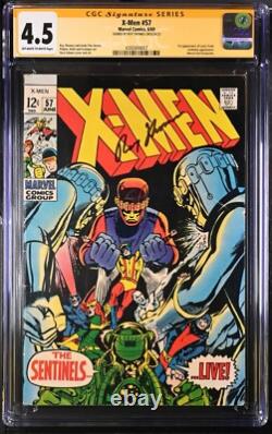 X-men #57 6/69 Série de signatures Cgc Signé par Roy Thomas Cgc 4.5