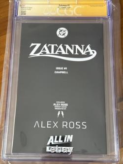Zatanna #1 DC Legends Alex Ross Legends Variant CGC 9.8 Série de Signatures S/O