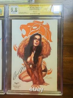 Zenescope Grimm Fairy Tales CGC 9.8 Série de Signatures 3 Couvertures. Très Beau Ensemble
