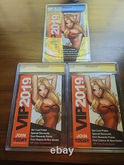 Zenescope Grimm Fairy Tales CGC 9.8 Série de Signatures 3 Couvertures. Très Beau Ensemble